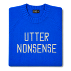 utter-nonsense-embroidered-jumper-bright-blue-ivory-archive-edit folded