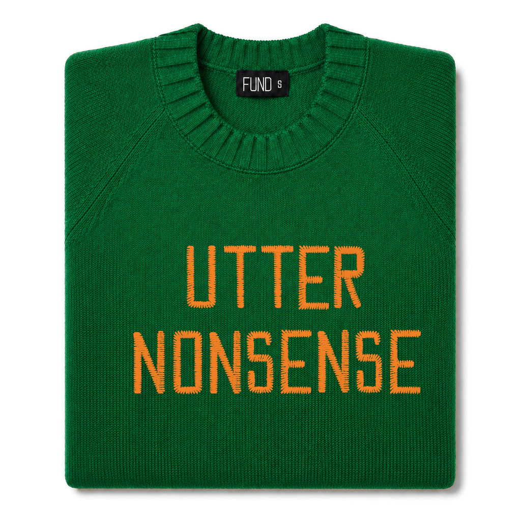 utter-nonsense-embroidered-jumper-green-orange-archive-edit folded
