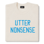 utter-nonsense-embroidered-jumper-ivory-bright-blue-archive-edit folded
