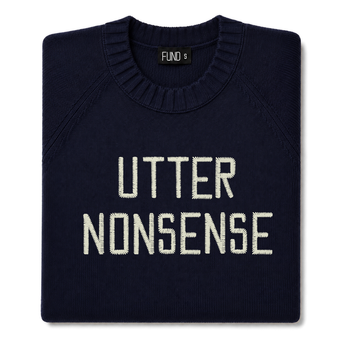 utter-nonsense-embroidered-jumper-navy-ivory-archive-edit folded