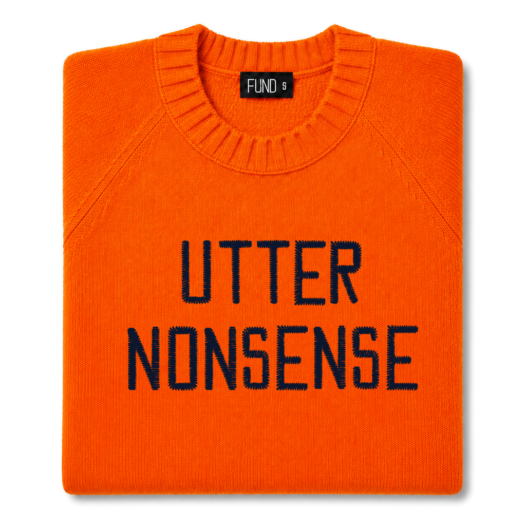 utter-nonsense-embroidered-jumper-orange-navy-archive-edit folded