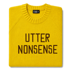 utter-nonsense-embroidered-jumper-yellow-brown-archive-edit folded