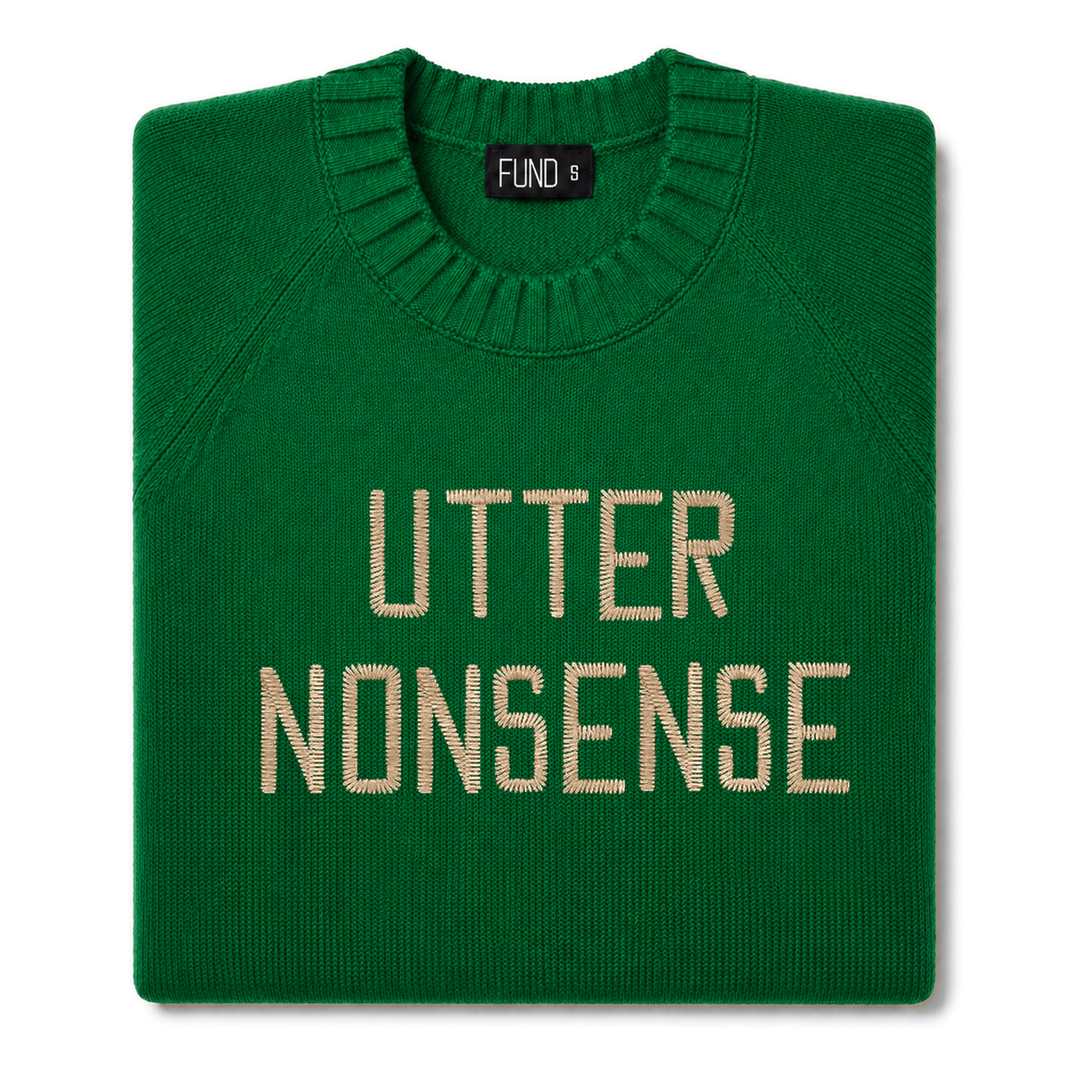Made-in-England "Utter Nonsense" Embroidered Jumper LIMITED EDITION