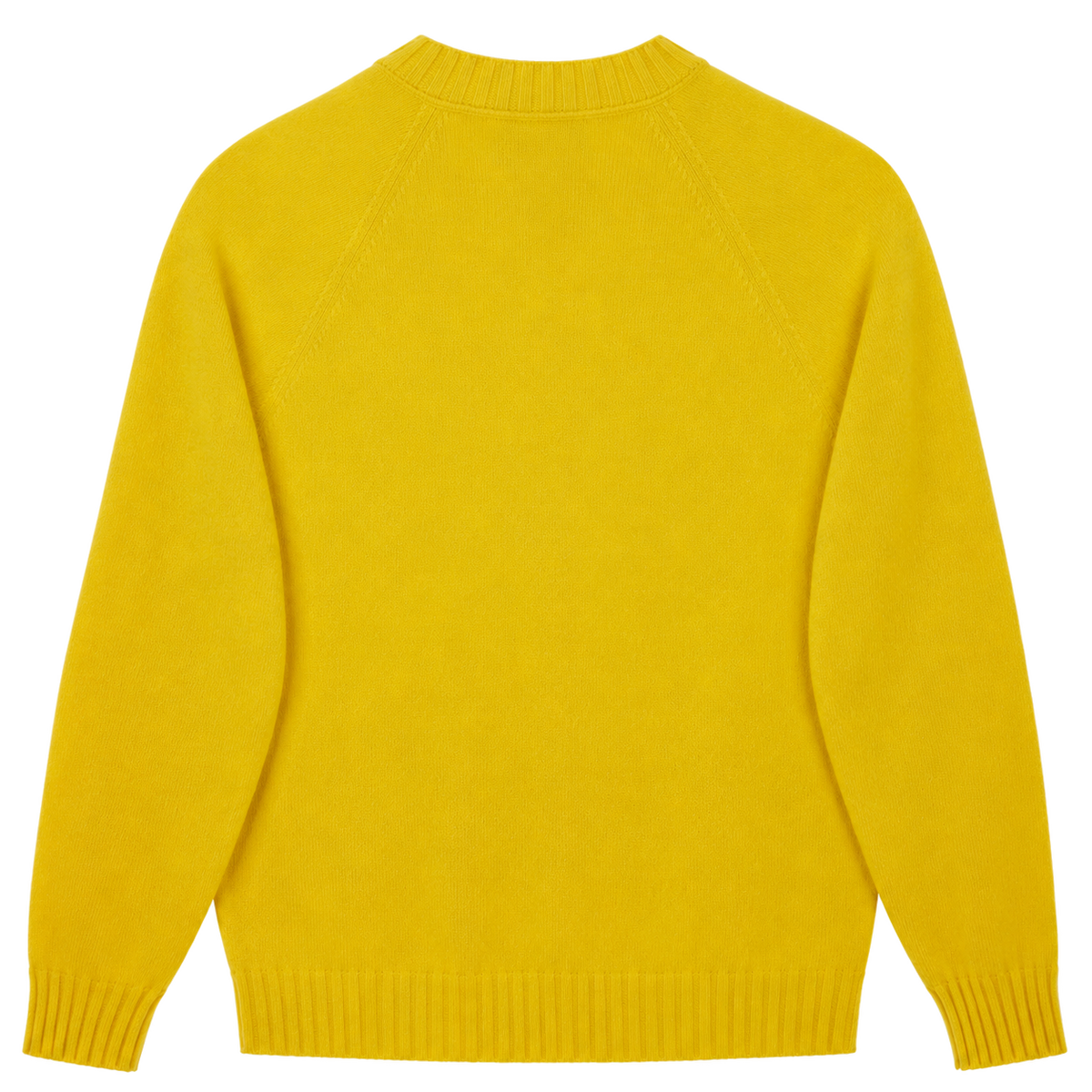 Made-in-England "Utter Nonsense" Embroidered Jumper in Yellow, back