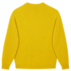 Made-in-England "Trouble" Embroidered Jumper Yellow/Navy Archive Edit